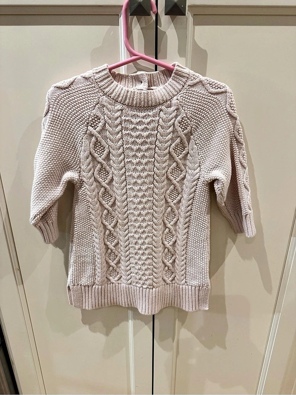 Baby gap 18-24m Cable Knit Sweater dress in Pink Baby Like New